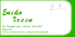 eniko krein business card